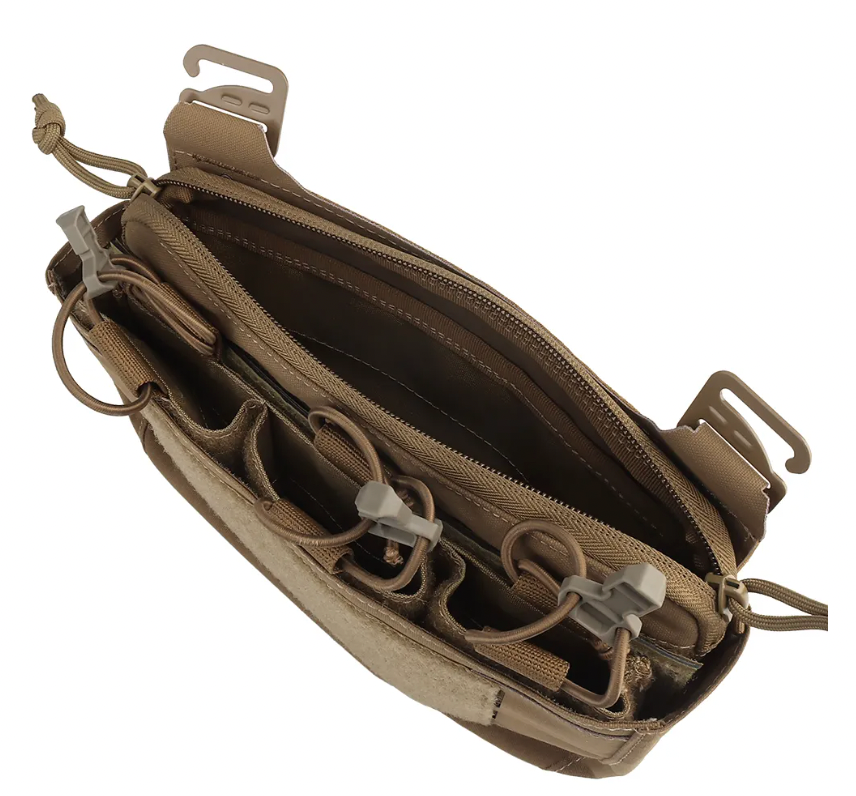 Tactical G-hook DOPE Front Flap Double Stack Abdominal Fanny Pack Triple Magazine Insert Kangaroo Pouch FCPC FCSK Carrier Vest